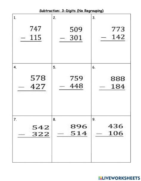 3-digit subtraction worksheets with borrowing|Subtraction Without Borrowing: Subtraction by Parts. .